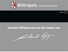 Tablet Screenshot of mika-sports.com